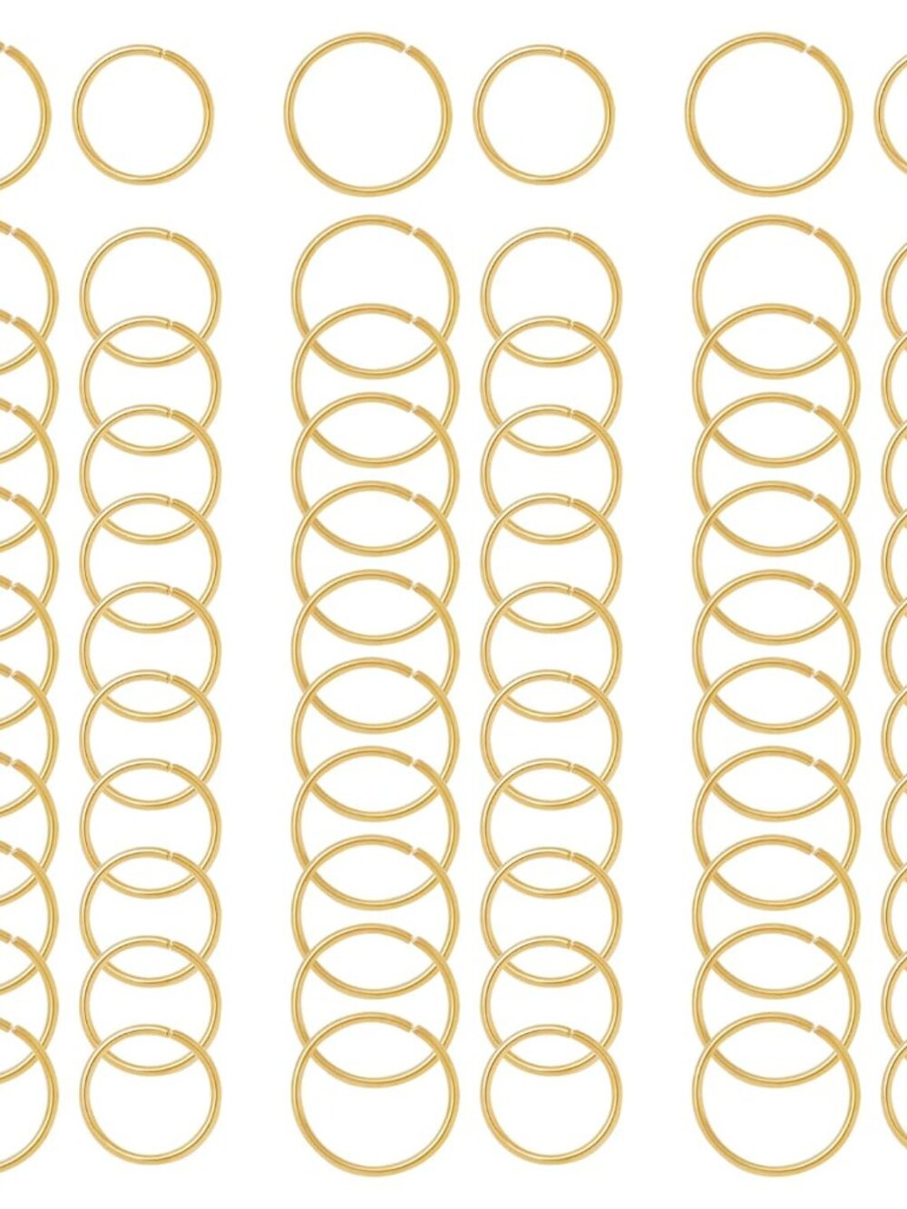 180 Pieces Hair Rings, Loop Clips, and Hoops - Fashion Hip-Hop DIY Hair Accessor